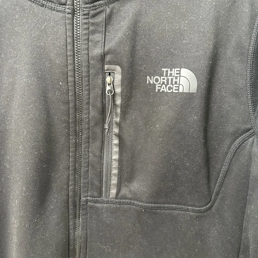 The North Face Mens Black Full Zip Fleece Hoodie Jacket Size Medium